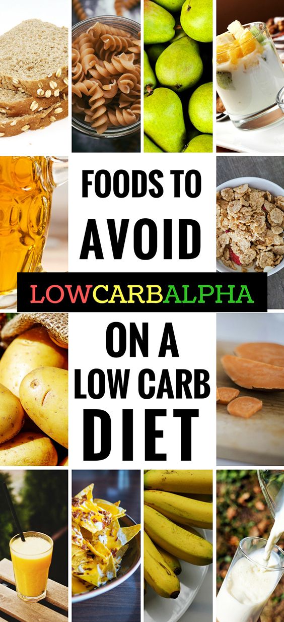 Foods to avoid and limit on a low carb diet