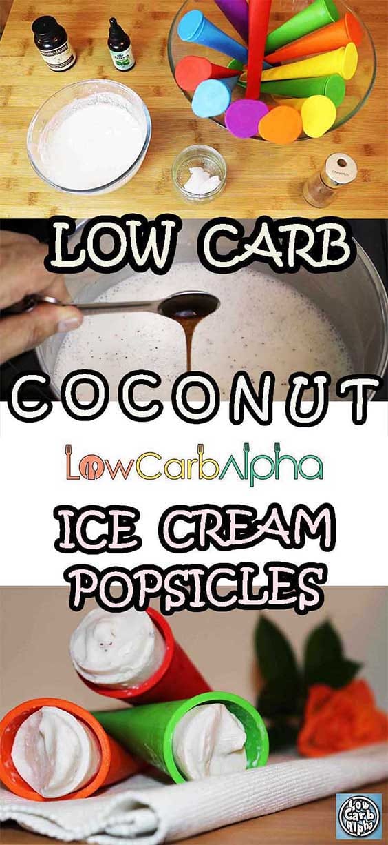 Low Carb Coconut Ice Cream Popsicles