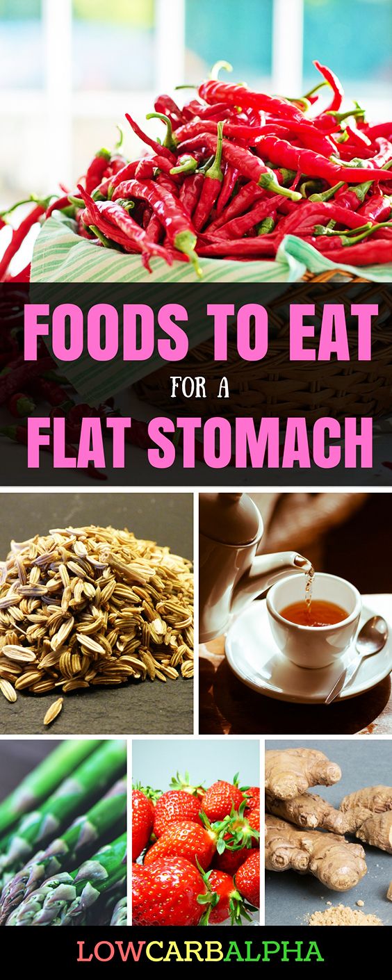foods to eat for a flat stomach including cayenne pepper, fennel seeds, green tea, asparagus, strawberries, ginger #keto #weightloss #fatloss #lowcarbalpha
