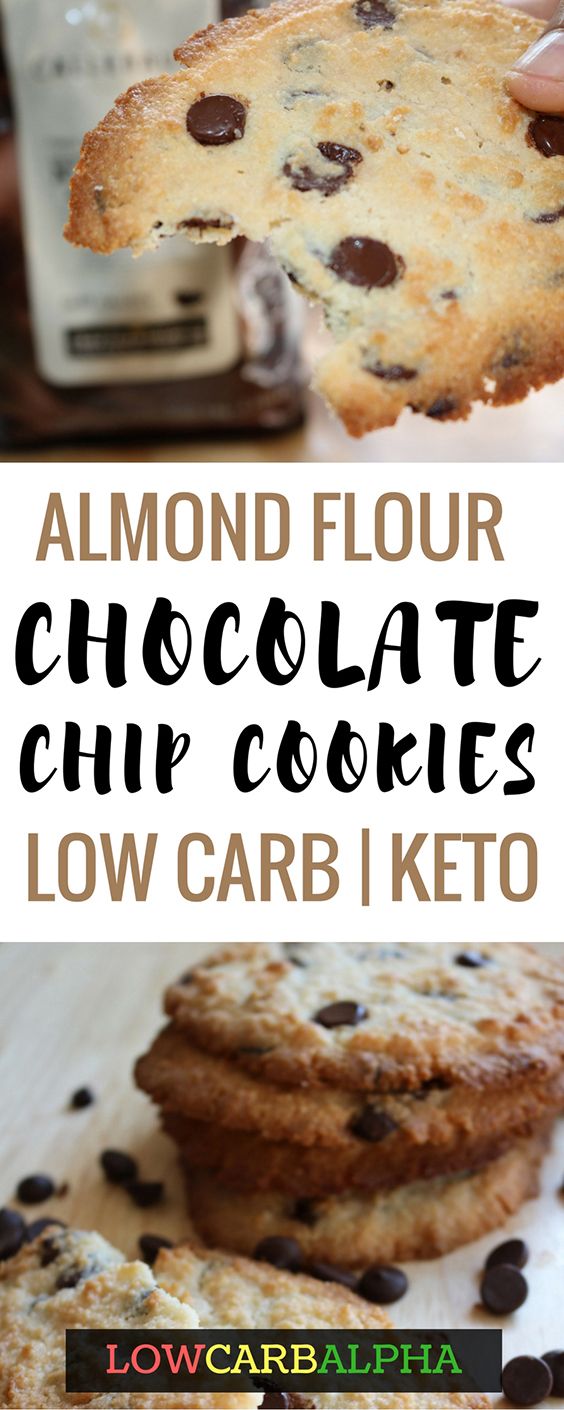 Almond Flour Keto Chocolate Chip Cookies Recipe | Sugar ...