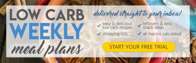 low carb weekly meal plans