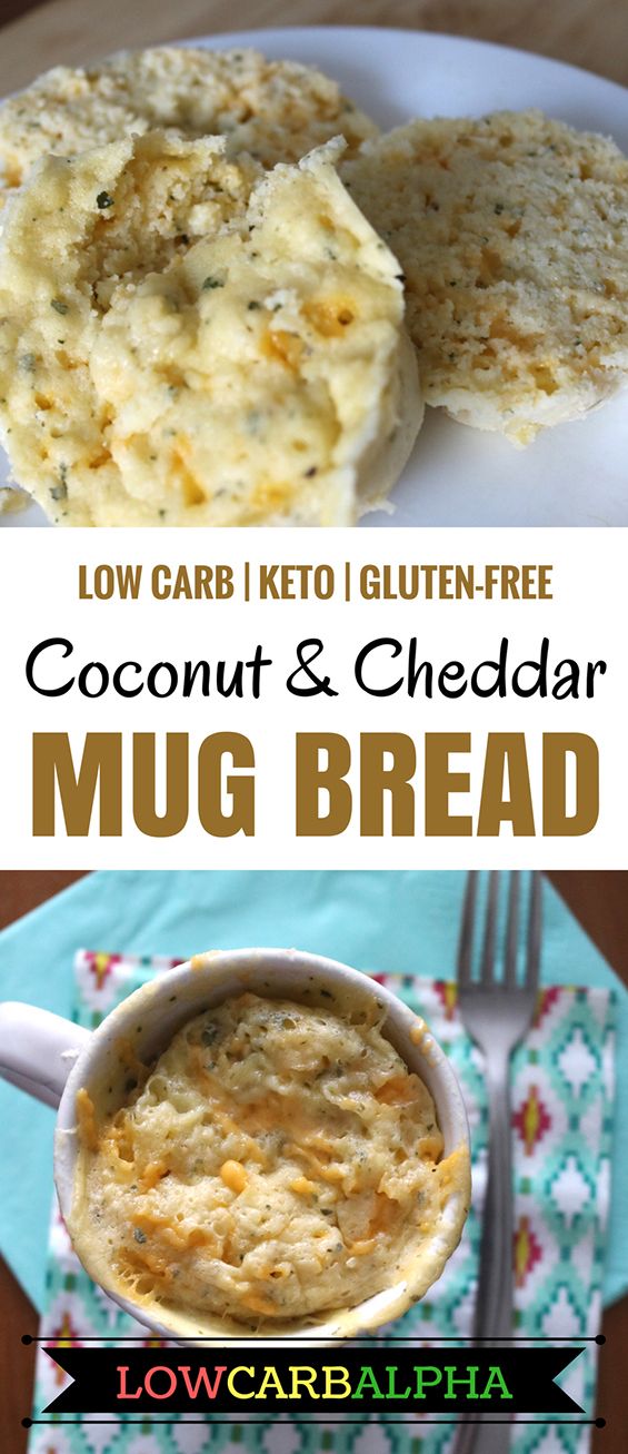 Low Carb Keto Cheddar Cheese Coconut Flour Mug Bread Recipe