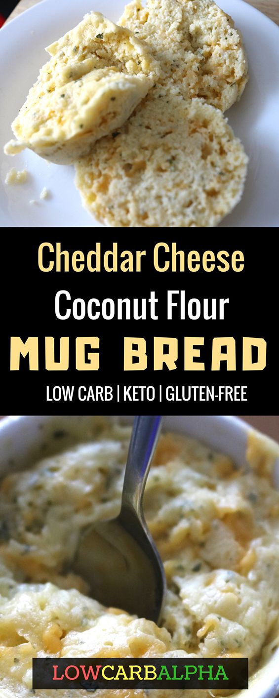 Low Carb Keto Cheddar Cheese Coconut Flour Mug Bread Recipe