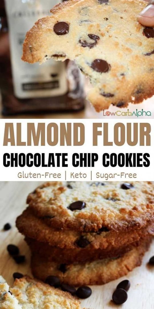 Almond Flour Keto Chocolate Chip Cookies | Gluten-Free & Sugar-Free
