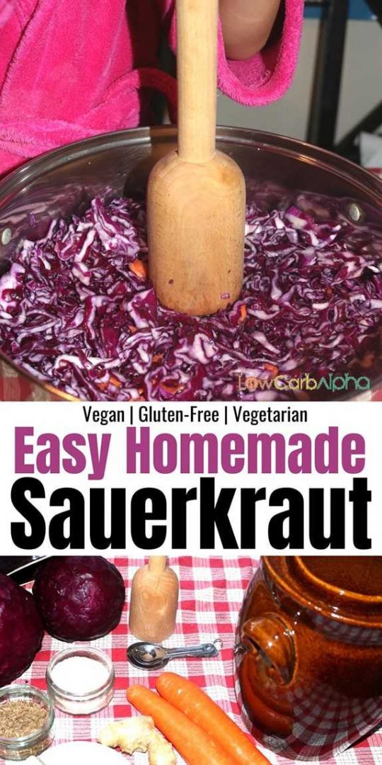 Red Cabbage Sauerkraut Recipe With Carrot And Ginger 