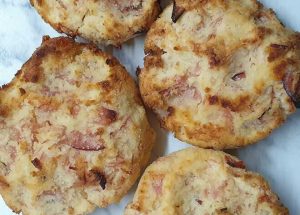 Keto Ham and Cheese Coconut Flour Biscuits