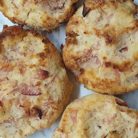 Keto Ham and Cheese Coconut Flour Biscuits